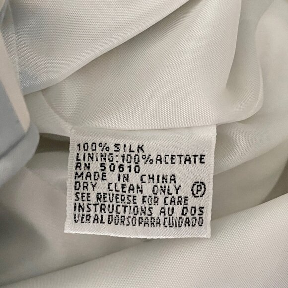 (4) Vintage Kasper Work Office Minimalist Silk Lined Striped Blazer 6 - Picture 8 of 8